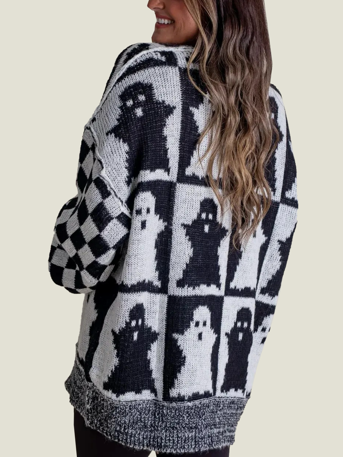 Maglione a quadri da donna per Halloween - Spooky Season (Compra 2 Spedizione Gratuita)