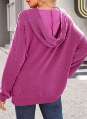 Women's Ribbed Knit Pullover Hoodie (Buy 2 Free Shipping)