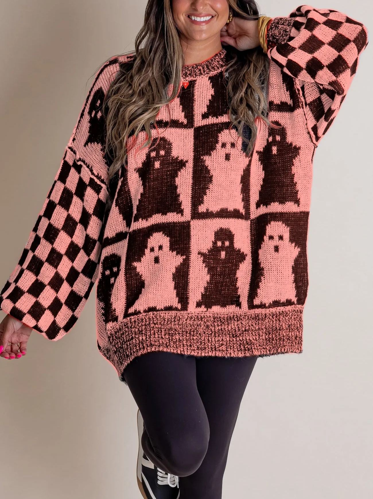 Maglione a quadri da donna per Halloween - Spooky Season (Compra 2 Spedizione Gratuita)